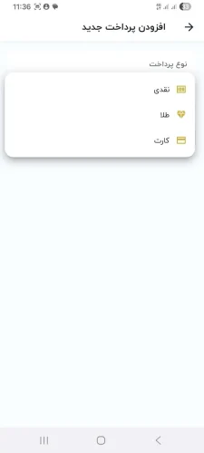 افزودن پرداخت جدید